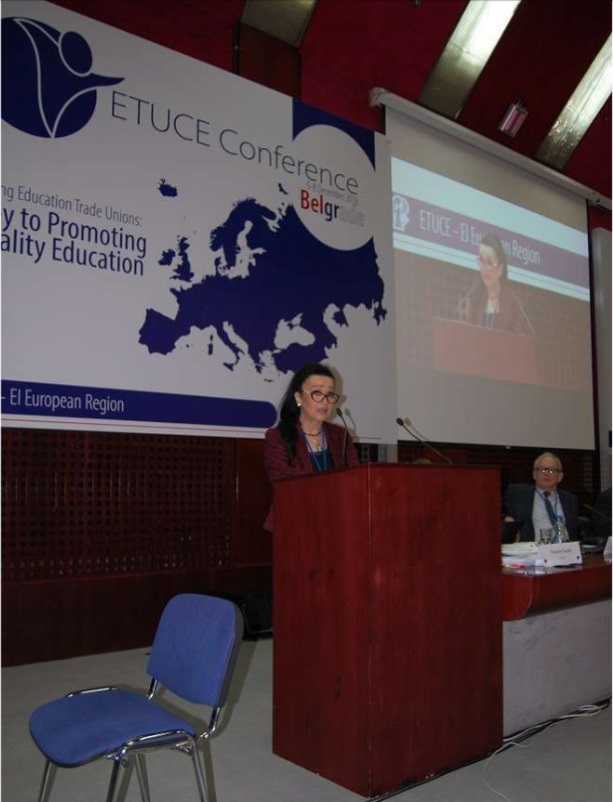 Valentina na konferenciji ETUCE u Beogradu
